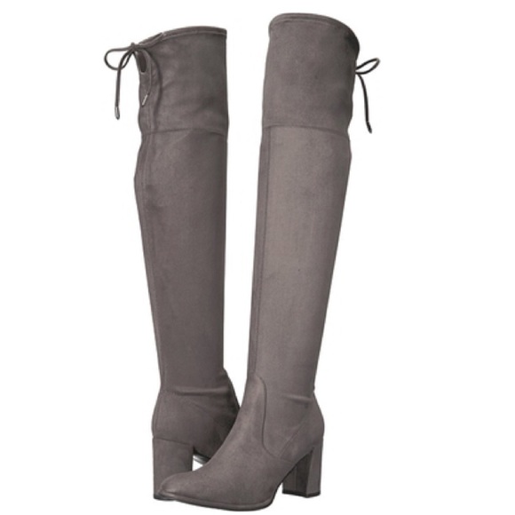 Marc Fisher Shoes - Marc Fisher | Lencon Gray Over The Knee Boots